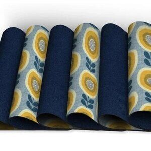 Reversible Heat Resistant Placemats (Mid Century Sunflower)